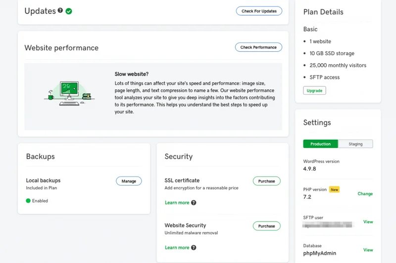 GoDaddy Managed WordPress Basic