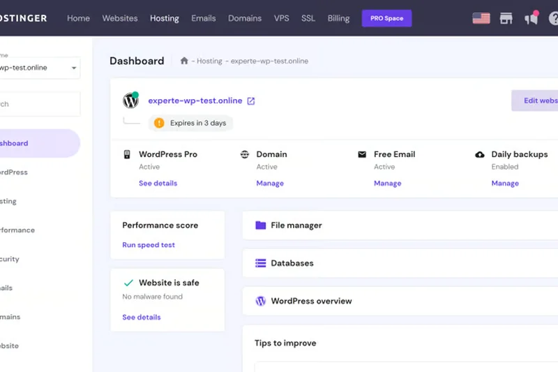 Hostinger Premium Managed WordPress