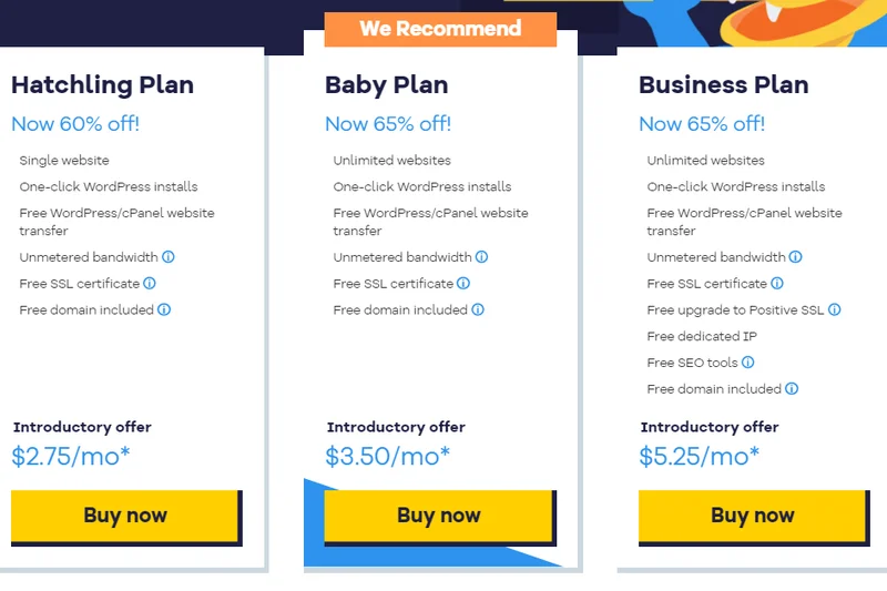 HostGator Hatchling Plan