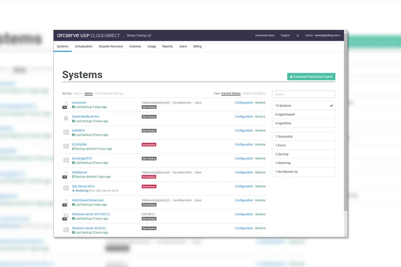Arcserve Cloud Direct
