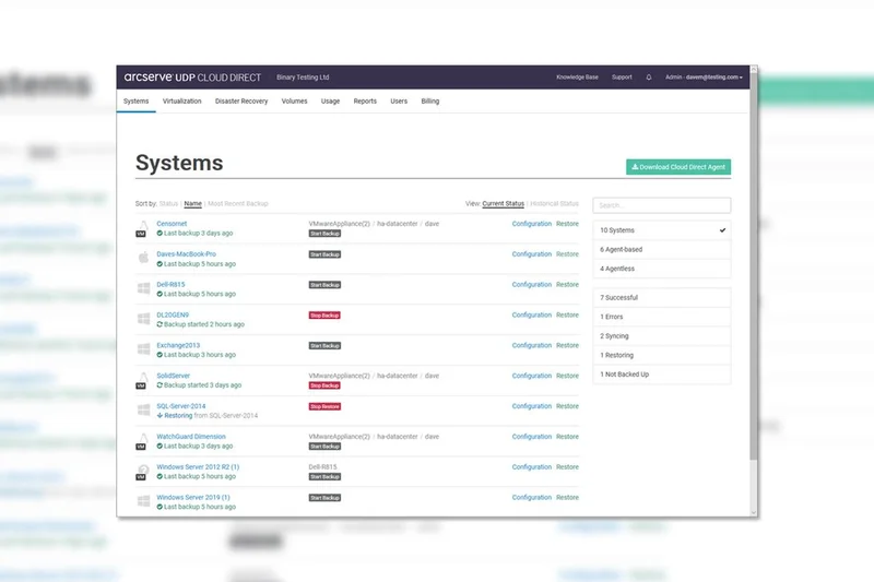 Arcserve Cloud Direct