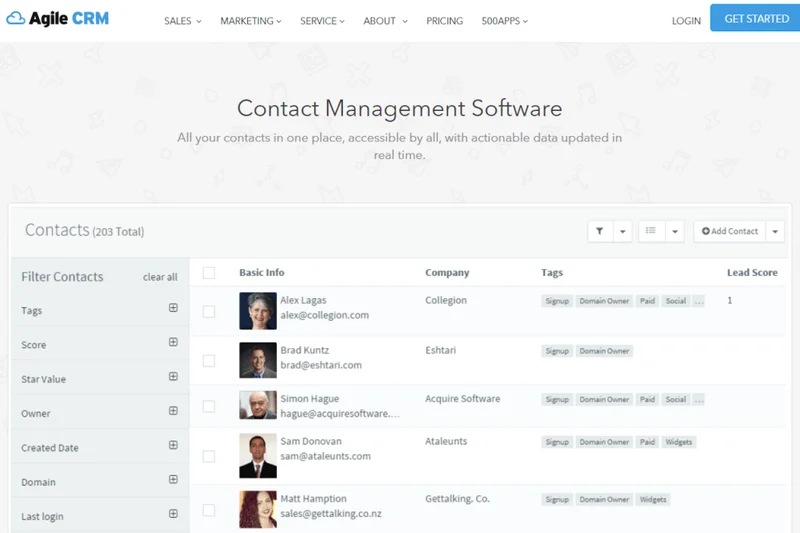 Agile CRM Free Edition