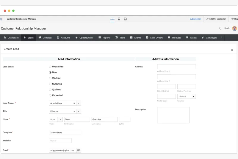 Zoho CRM Free Edition
