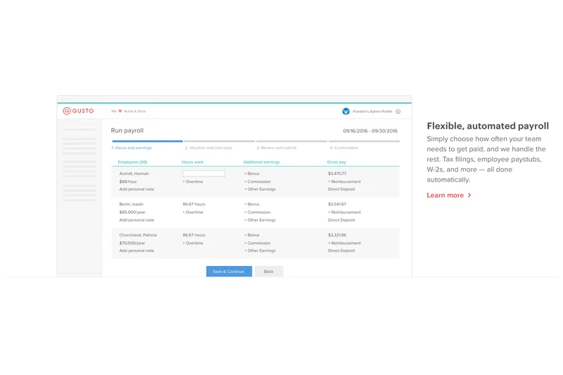 Gusto HR & 薪资