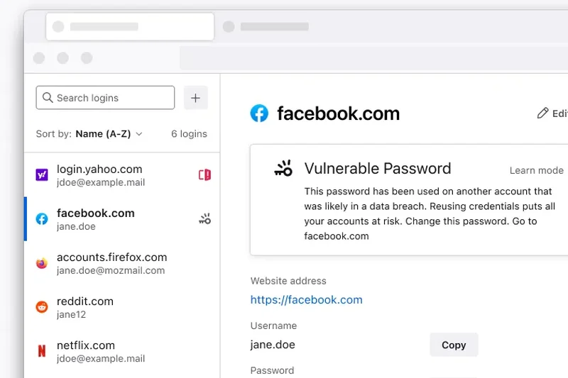 Firefox Password Manager