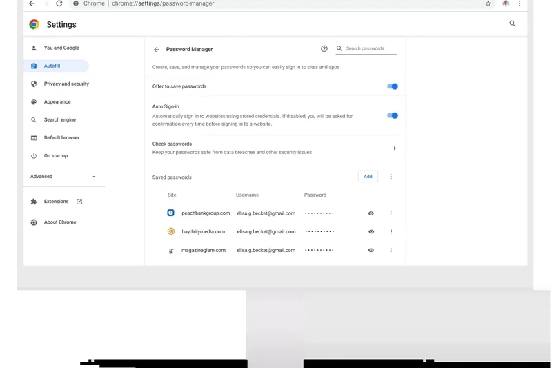 Google 密码管理器