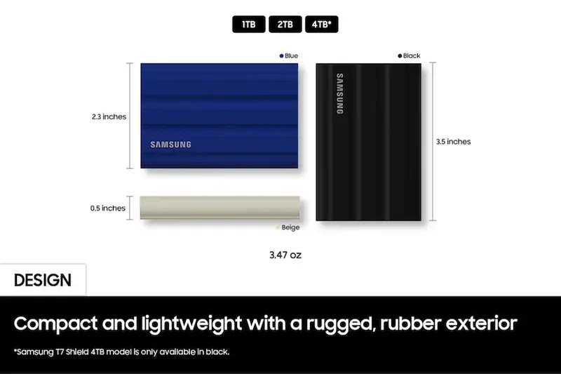 Samsung T7 Shield Portable SSD (2TB)