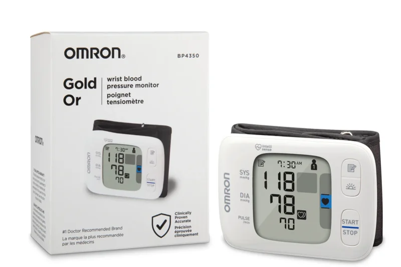 Gold Wireless Wrist Blood Pressure Monitor (BP4350)