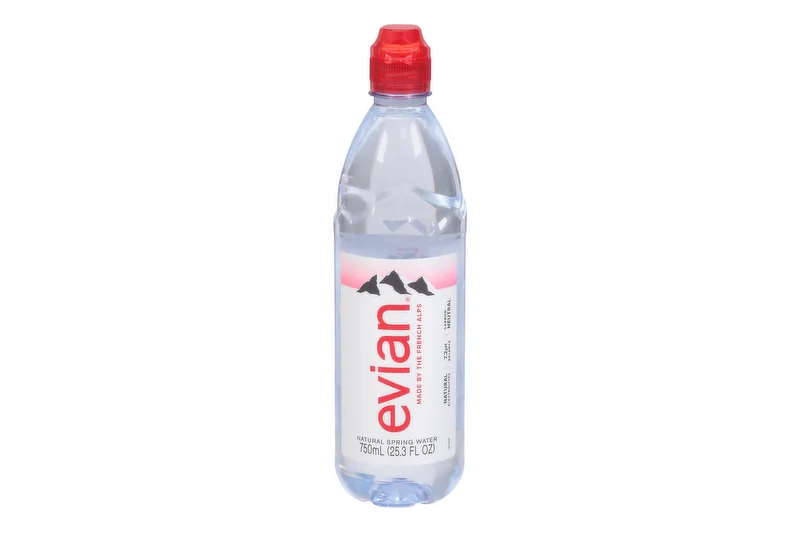 Evian Natural Spring Water bottle