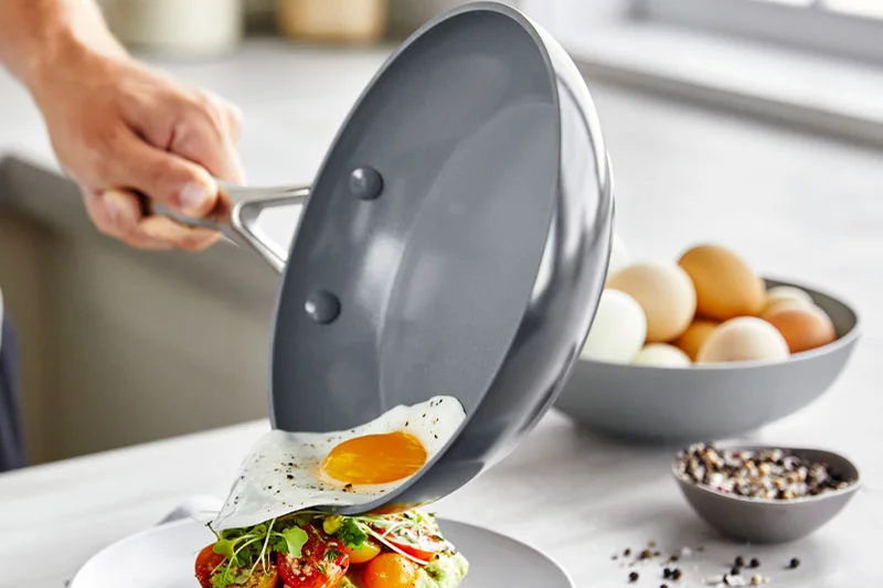 GreenPan Premiere Obsidian 搪瓷铸铁 10 英寸煎锅