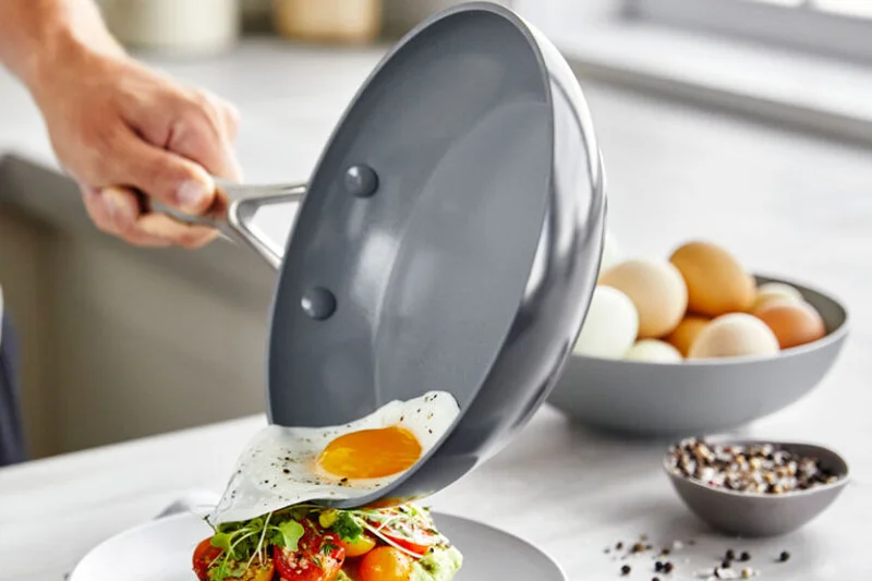 GreenPan Premiere Obsidian 搪瓷铸铁 10 英寸煎锅