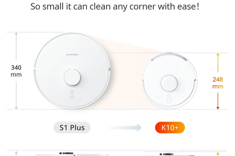 SwitchBot Mini Robot Vacuum K10+
